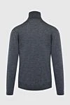 Gray men's wool golf Cesare di Napoli - High neck. 100% wool. Country of manufacture: Italy. Care: specialized cleaning - photo 6