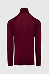 Men's wool golf burgundy Cesare di Napoli - High neck. 100% wool. Country of manufacture: Italy. Care: specialized cleaning - photo 6