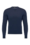 Cesare di Napoli Wool jumper blue for men - 100% wool. Country of origin: Italy. Care: specialized cleaning - photo 1