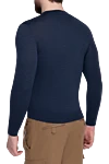 Wool jumper blue for men Cesare di Napoli - 100% wool. Country of origin: Italy. Care: specialized cleaning - photo 4