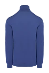 Men's blue wool golf Cesare di Napoli - High neck. 100% wool. Country of manufacture: Italy. Care: specialized cleaning - photo 6