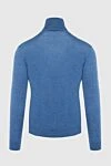 Men's blue wool golf Cesare di Napoli - High neck. 100% wool. Country of manufacture: Italy. Care: specialized cleaning - photo 6