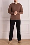 Brown wool jumper for men Cesare di Napoli - 100% wool. Country of manufacture: Italy. Care: specialized cleaning - photo 2