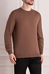 Cesare di Napoli Brown wool jumper for men - 100% wool. Country of manufacture: Italy. Care: specialized cleaning - photo 3