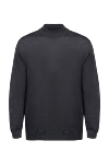 Cesare di Napoli Jumper with high stand neck made of wool, silk and cashmere gray for men - High collar stand. 60% wool, 30% silk, 10% cashmere. Country of origin: Italy. Care: specialized cleaning - photo 1