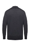 Jumper with high stand neck made of wool, silk and cashmere gray for men Cesare di Napoli - High collar stand. 60% wool, 30% silk, 10% cashmere. Country of origin: Italy. Care: specialized cleaning - photo 6