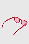 Red plastic and metal glasses for women Spektre - logo on the bracket. Additional: UV protection. plastic, metal. pink. Country of manufacture: Italy. Care: specialized cleaning - photo 4