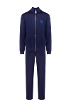 Billionaire Men's sports suit made of cotton, silk and polyamide blue - Brand logo. 44% silk, 40% cotton, 16% polyamide. Closure: Zipper. Two side pockets. Country of manufacture: Italy. Care: specialized cleaning - photo 1