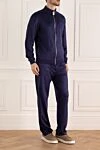 Billionaire Men's sports suit made of cotton, silk and polyamide blue - Brand logo. 44% silk, 40% cotton, 16% polyamide. Closure: Zipper. Two side pockets. Country of manufacture: Italy. Care: specialized cleaning - photo 3