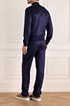 Men's sports suit made of cotton, silk and polyamide blue Billionaire - Brand logo. 44% silk, 40% cotton, 16% polyamide. Closure: Zipper. Two side pockets. Country of manufacture: Italy. Care: specialized cleaning - photo 4