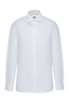 Barba Napoli White shirt for men - 78% cotton, 18% polyamide, 4% elastane. Closure: buttons. Country of origin: Italy. Care: specialized cleaning - photo 1