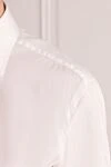 Barba Napoli White shirt for men - 78% cotton, 18% polyamide, 4% elastane. Closure: buttons. Country of origin: Italy. Care: specialized cleaning - photo 5