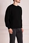 Brioni Black wool jumper for men - 100% wool. Country of manufacture: Italy. Care: specialized cleaning - photo 3