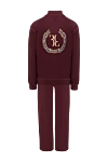 Men's sports suit made of cotton and viscose, burgundy Billionaire - Brand logo on the back. 93% cotton, 7% viscose. Closure: Zipper. Two side pockets. Country of manufacture: Italy. Care: specialized cleaning - photo 6