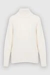 Peserico White wool and polyamide jumper for women - high neck. 70% alpaca wool, 30% polyamide. Country of manufacture: Italy. Care: specialized cleaning - photo 1