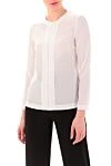 Peserico White silk blouse for women - silk, elastane. Country of manufacture: Italy. Care: specialized cleaning - photo 3