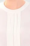 Peserico White silk blouse for women - silk, elastane. Country of manufacture: Italy. Care: specialized cleaning - photo 5