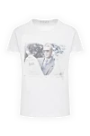 1921 T-Shirt Футболка из хлопка белая мужская - с принтом. 100% хлопок. Страна производитель: Италия. Уход: специализированная чистка - фото 1