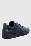 Blue Alligator Sneakers for men Dami - textured leather. fur lining. alligator skin. lacing. height 2cm. Country of manufacture: Italy. Care: specialized cleaning - photo 4