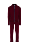 Cesare di Napoli Men's sports suit made of wool and silk, burgundy - 90% wool, 10% silk. Closure: Drawstring, zipper. Four side pockets. Country of manufacture: Italy. Care: specialized cleaning - photo 1