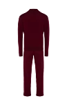 Cesare di Napoli Men's sports suit made of wool and silk, burgundy - 90% wool, 10% silk. Closure: Drawstring, zipper. Four side pockets. Country of manufacture: Italy. Care: specialized cleaning - photo 7