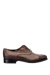 Doucal`s Brown leather men's shoes - Textured leather inserts. 100% leather, 100% fur. Lace-up. Interior: Leather. Insole: Leather. Heel height: 2cm. Outsole: Other materials. Country of manufacture: Italy. Care: specialized cleaning - photo 1