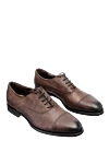 Doucal`s Brown leather men's shoes - Textured leather inserts. 100% leather, 100% fur. Lace-up. Interior: Leather. Insole: Leather. Heel height: 2cm. Outsole: Other materials. Country of manufacture: Italy. Care: specialized cleaning - photo 3