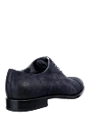 Blue leather men's shoes Doucal`s - Textured leather inserts. 100% leather, 100% fur. Lace-up. Interior: Leather. Insole: Leather. Heel height: 2cm. Outsole: Other materials. Country of manufacture: Italy. Care: specialized cleaning - photo 4