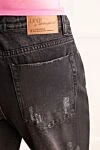 One Teaspoon Gray jeans for women - contrasting buttons, worn effect. three front pockets, two back pockets. 100% cotton. zipper, buttons. Country of manufacture: Italy. Care: specialized cleaning - photo 5