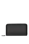 Cesare di Napoli Black men's clutch bag made of genuine leather - 100% genuine leather. Closure: Zipper. Two compartments. Country of manufacture: Italy. Care: specialized cleaning - photo 1