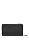 Black men's clutch bag made of genuine leather Cesare di Napoli - 100% genuine leather. Closure: Zipper. Two compartments. Country of manufacture: Italy. Care: specialized cleaning - photo 4