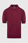 Cesare di Napoli Cotton polo burgundy for men - 100% cotton. Buttons. Country of manufacture: Italy. Care: specialized cleaning - photo 1