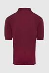 Cesare di Napoli Cotton polo burgundy for men - 100% cotton. Buttons. Country of manufacture: Italy. Care: specialized cleaning - photo 5