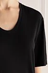 Dolce & Gabbana Black wool T-shirt for women - free cut. 100% wool. Country of manufacture: Italy. Care: specialized cleaning - photo 5