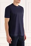 Brunello Cucinelli Футболка из хлопка фиолетовая мужская фиолетовая - 100% хлопок. Страна производитель: Италия. Уход: специализированная чистка - фото 3