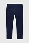 Blue cotton trousers for men Brunello Cucinelli - Decor: tucks. Composition: 98% cotton, 2% elastane. Closure: button, zipper. Pockets: two side pockets, two back pockets. Lining: lining parts 100% cotton. Country of origin: Italy. Care: specialized cleaning - photo 6