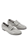 Andrea Ventura Gray leather loafers for men - contrast sole. 100% leather. Sole Height: Heel Height 2cm. Country of manufacture: Italy. Care: specialized cleaning - photo 3