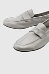 Andrea Ventura Gray leather loafers for men - contrast sole. 100% leather. Sole Height: Heel Height 2cm. Country of manufacture: Italy. Care: specialized cleaning - photo 5