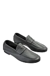 Andrea Ventura Gray leather loafers for men - contrast sole. 100% leather. Sole Height: Heel Height 2cm. Country of manufacture: Italy. Care: specialized cleaning - photo 3