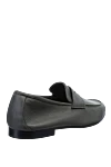 Gray leather loafers for men Andrea Ventura - contrast sole. 100% leather. Sole Height: Heel Height 2cm. Country of manufacture: Italy. Care: specialized cleaning - photo 4