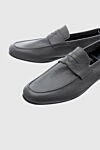 Andrea Ventura Gray leather loafers for men - contrast sole. 100% leather. Sole Height: Heel Height 2cm. Country of manufacture: Italy. Care: specialized cleaning - photo 5