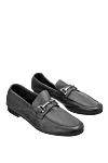 Andrea Ventura Brown leather loafers for men - buckle. 100% leather. Sole Height: Heel Height 2cm. Country of manufacture: Italy. Care: specialized cleaning - photo 3