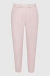 Peserico Pink viscose trousers for women - four pockets. 100% viscose. elastic belt. Country of manufacture: Italy. Care: specialized cleaning - photo 1