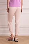 Pink viscose trousers for women Peserico - four pockets. 100% viscose. elastic belt. Country of manufacture: Italy. Care: specialized cleaning - photo 4