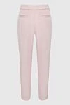 Pink viscose trousers for women Peserico - four pockets. 100% viscose. elastic belt. Country of manufacture: Italy. Care: specialized cleaning - photo 6