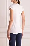 White cotton T-shirt for women Ko Samui - picture print. 100% cotton. Country of manufacture: Italy. Care: specialized cleaning - photo 4