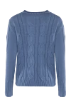 Blue cashmere jumper for women Casheart - textured knitwear. 100% cashmere. Country of manufacture: Italy. Care: specialized cleaning - photo 6