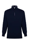 Casheart Cashmere troyer blue for men - 100% cashmere. Closure: Zipper. Country of origin: Italy. Care: specialized cleaning - photo 1