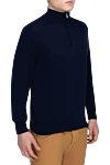 Casheart Cashmere troyer blue for men - 100% cashmere. Closure: Zipper. Country of origin: Italy. Care: specialized cleaning - photo 3