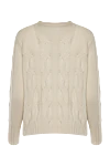 White cashmere jumper for women Casheart - textured knitwear. 100% cashmere. Country of manufacture: Italy. Care: specialized cleaning - photo 6